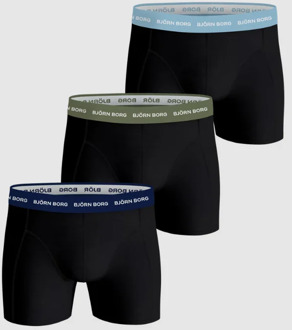 Björn Borg Essential boxershorts met logoband in 3-pack Blauw