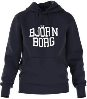 Björn Borg Essential Hoodie Heren navy - wit - M