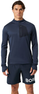 Björn Borg Fleece Midlayer Heren navy - L