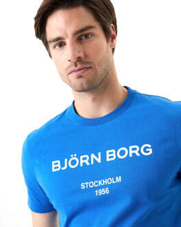 Björn Borg Heren borg logo tee Blauw - M