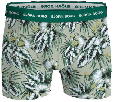 Björn Borg Heren boxershort 5p cotton stretch - maat M Groen
