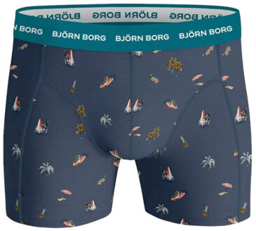 Björn Borg Heren boxershorts 3 pack cotton shorts Blauw - M