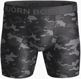 Björn Borg Heren Onderbroeken 1-Pack Boxers Court Grey Camo - Grijs - Maat S