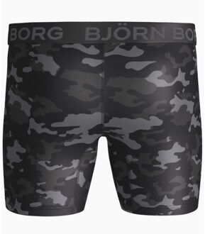 Björn Borg Heren Onderbroeken 1-Pack Boxers Court Grey Camo - Grijs - Maat S