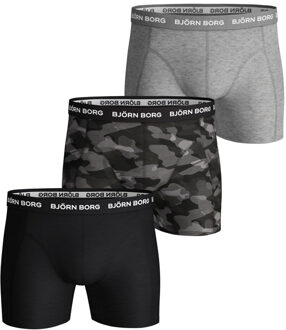 Björn Borg Heren Onderbroeken 3-Pack Boxers Shadeline Camo Grey - Grijs - Maat S