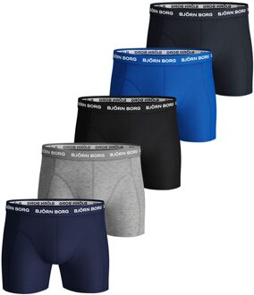 Björn Borg Heren Onderbroeken 5-Pack Boxers Blue Mix - Blauw - Maat L