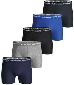 Björn Borg Heren Onderbroeken 5-Pack Boxers Blue Mix - Blauw - Maat M