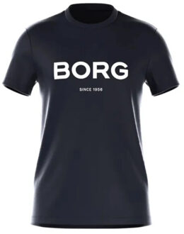 Björn Borg Heren regular borg logo tee Blauw - M