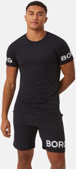 Björn Borg Heren Sportshirts Tee Men Borg - Zwart - Maat L