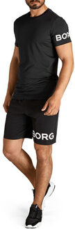 Björn Borg Heren Sportshirts Tee Men Borg - Zwart - Maat S