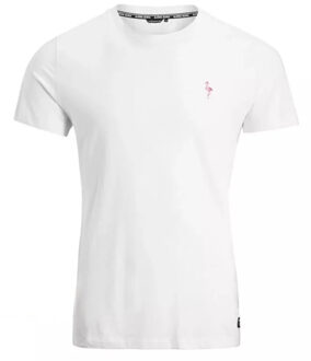 Björn Borg Heren t-shirt flamingo - maat L Wit