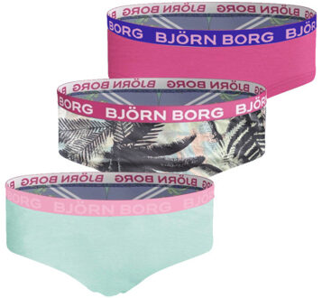 Björn Borg Meisjes hipster 3p palm leaf Groen - 170