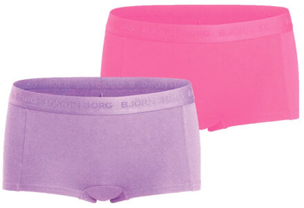Björn Borg Meisjes minishorts 2p Paars - 98/104