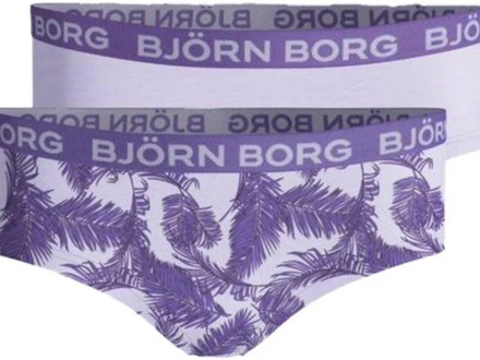 Björn Borg Palmleaf meisjes ondergoed - 2pack - multi/roze/veren/blauw - Maat 134 - 140