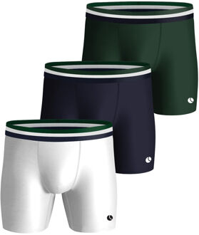 Björn Borg Performance Boxershorts Heren (3-pack) wit - groen - donker blauw - S