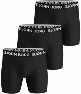 Björn Borg Performance Boxershorts Heren (3-pack) zwart - wit - XL