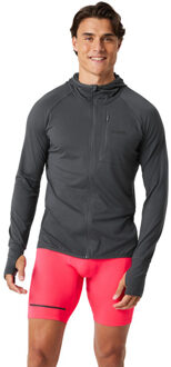 Björn Borg Running Midlayer Hood Heren donkergrijs - L