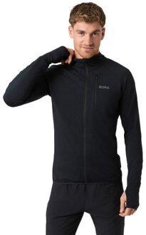Björn Borg Running Midlayer Hood Heren zwart - S