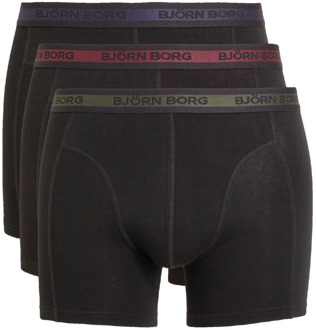 Björn Borg Sammy boxershorts met logoband in 3-pack Zwart