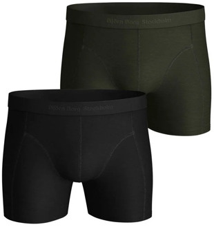 Björn Borg Sammy boxershorts van tencel in 2-pack Legergroen