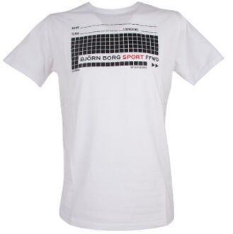 Björn Borg Sport Jake SS Tee * Actie * Zwart,Wit - Small