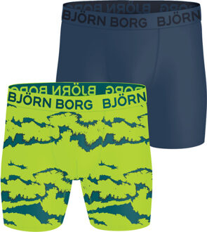 Björn Borg Sports Microfiber 2-Pack Boxer Heren blauw/groen