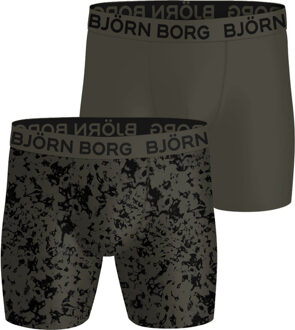Björn Borg Sports Microfiber Boxer 2-pack Heren groen - L