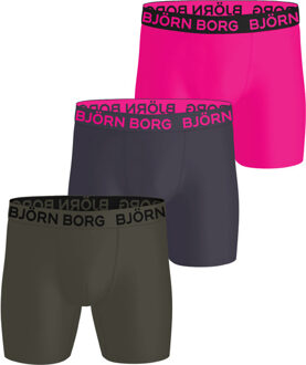 Björn Borg Sports Microfiber Boxer 2-pack Heren roze/grijs - 2XL