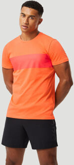 Björn Borg Stripe T-shirt Heren oranje - S,M,L,XL,XXL