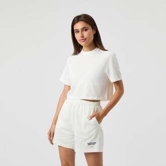 Björn Borg Studio Oversized Cropped T-shirt Dames-Crème - M