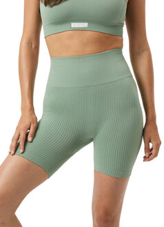 Björn Borg Studio Seamless Rib Korte Legging Dames groen - M