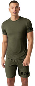 Björn Borg T-Shirt Heren groen - L