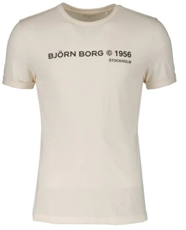 Björn Borg T-shirt met logoprint Gebroken wit