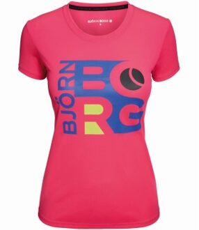 Björn Borg WYNNIE SS Tee * Actie * Geel,Roze - Small