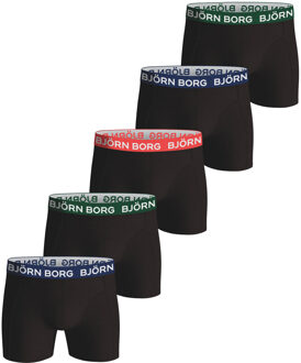 Bjorn Borg boxershorts 5-pack zwart cotton stretch - M