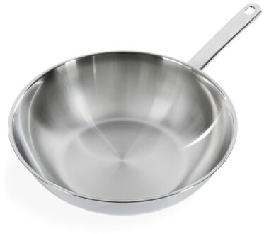 BK Bright Wokpan 28 Cm Zilverkleurig