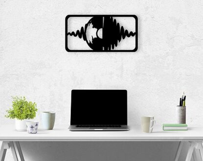 Bk Thuis Plaque Houten Wanddecoratie Moderne Handig Betrouwbare Decoratie Eenvoudige Koele Zwarte Kleur