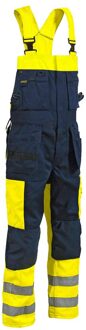 Blåkläder 2603-1860 Bretelbroek High Vis Geel/Marineblauw maat 56
