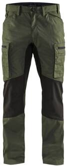 Blåkläder Blaklader Service werkbroek met stretch - Army Groen/Zwart - C56