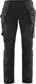 Blåkläder Dames 4-weg stretch werkbroek 71921645 | Zwart/Donkergrijs | Maat 46 - 7330509742051