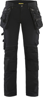 Blåkläder Dames 4-weg stretch werkbroek 71981644 | Zwart | Maat 32 - 7330509729250