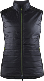 Blåkläder Dames bodywarmer gevoerd 38642030 | Zwart/High-Vis Geel | Maat XL - 7330509818541
