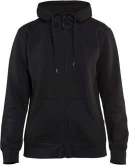Blåkläder Dames hoodie met rits 33951048 | Zwart | Maat L - 7330509542910
