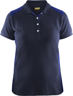 Blåkläder Dames poloshirt piqué 33901050 | Marineblauw/Korenblauw | Maat M - 7330509479360
