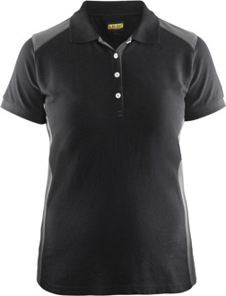 Blåkläder Dames poloshirt piqué 33901050 | Zwart/Grijs | Maat XS - 7330509479674