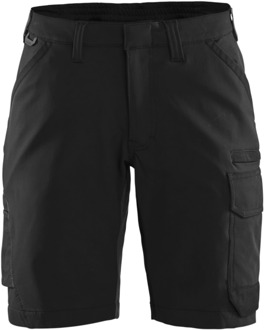 Blåkläder Dames service short 4-weg stretch 71231645 | Zwart/Donkergrijs | Maat 48 - 7330509823033