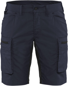 Blåkläder Dames Service Short met stretch 71491845 | Donker marineblauw/Zwart | Maat 36 - 7330509535462