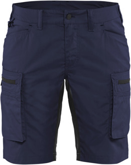 Blåkläder Dames Service Short met stretch 71491845 | Marineblauw/Zwart | Maat 38 - 7330509538661