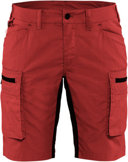 Blåkläder Dames Service Short met stretch 71491845 | Rood/Zwart | Maat 42 - 7330509586808