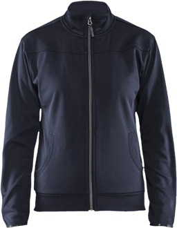 Blåkläder Dames service Sweatshirt met rits 33942526 | Donker marineblauw/Zwart | Maat 3XL - 7330509647981